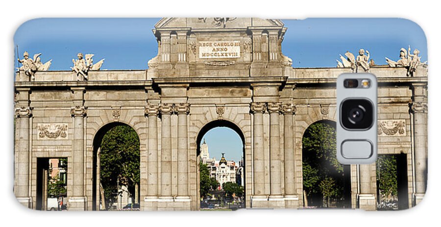 Arch Galaxy Case featuring the photograph Spain Monument, Madrid by Syldavia