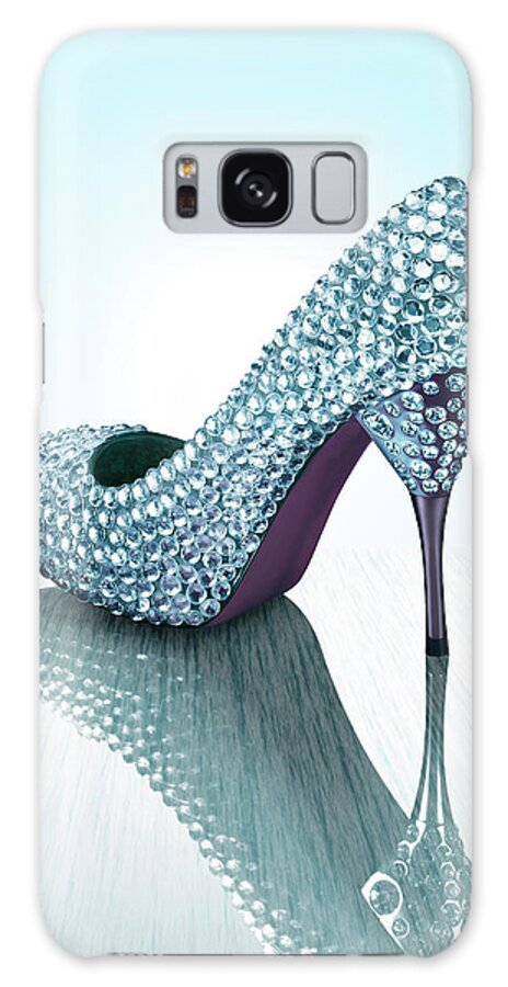 Stiletto Galaxy Case featuring the photograph Sparkling Luxury Shoe by Jonathan Kitchen