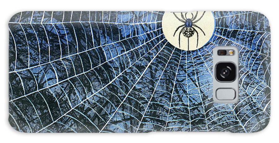 Campy Galaxy Case featuring the drawing Spider in the Middle of Web by CSA Images