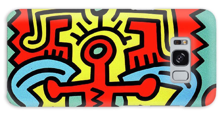 Haring Galaxy Case featuring the painting Spirit of Art by Haring