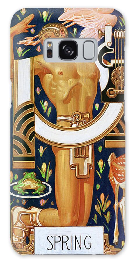 Joseph Christian Leyendecker Galaxy Case featuring the painting SPRING - Digital Remastered Edition by Joseph Christian Leyendecker