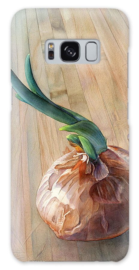 Onion Galaxy Case featuring the painting Sprouting Onion by Sandy Haight