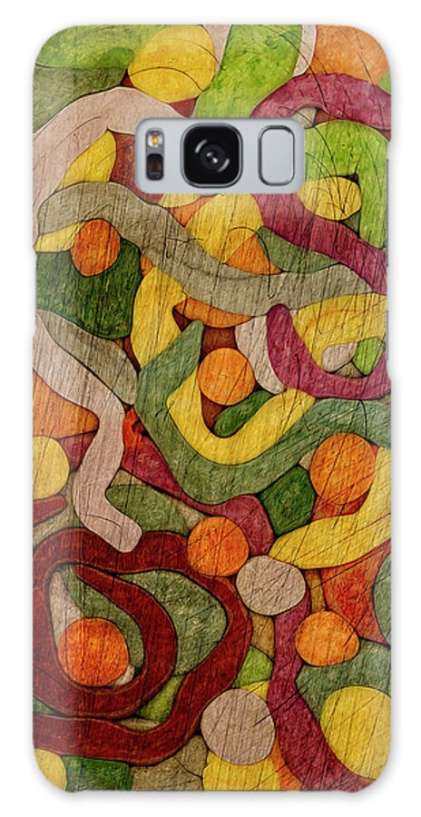 Abstract Experimentalism Galaxy Case featuring the digital art Squiggle Dot Morphology by Becky Titus