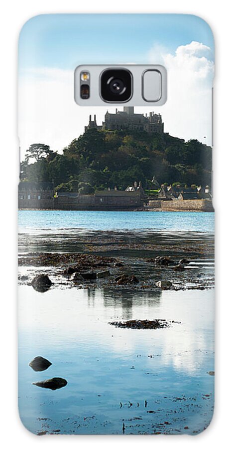 Water's Edge Galaxy Case featuring the photograph St Michaels Mount In Cornwall, England by Tbradford