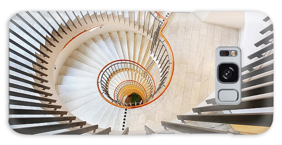 Curve Galaxy Case featuring the photograph Steel And Marble Spiral Staircase by Olaser