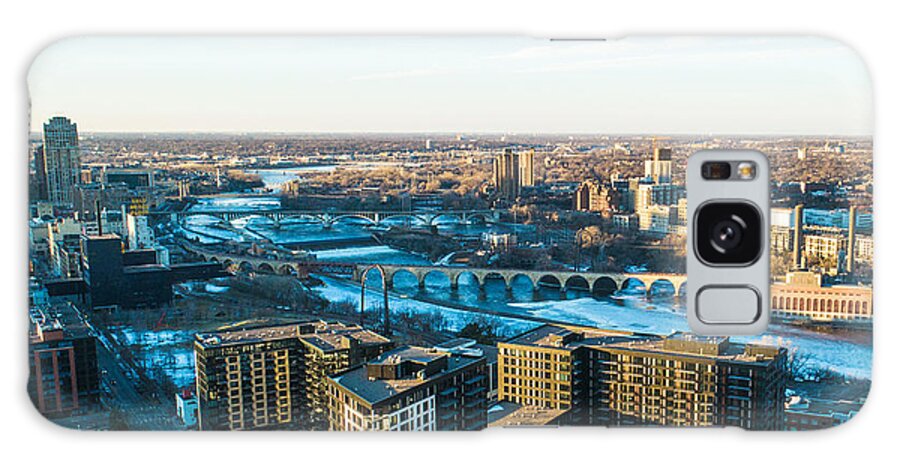 Stone Arch Galaxy Case featuring the photograph Stone Arch Bridge Mississippi River by Greg Schulz Pictures Over Stillwater