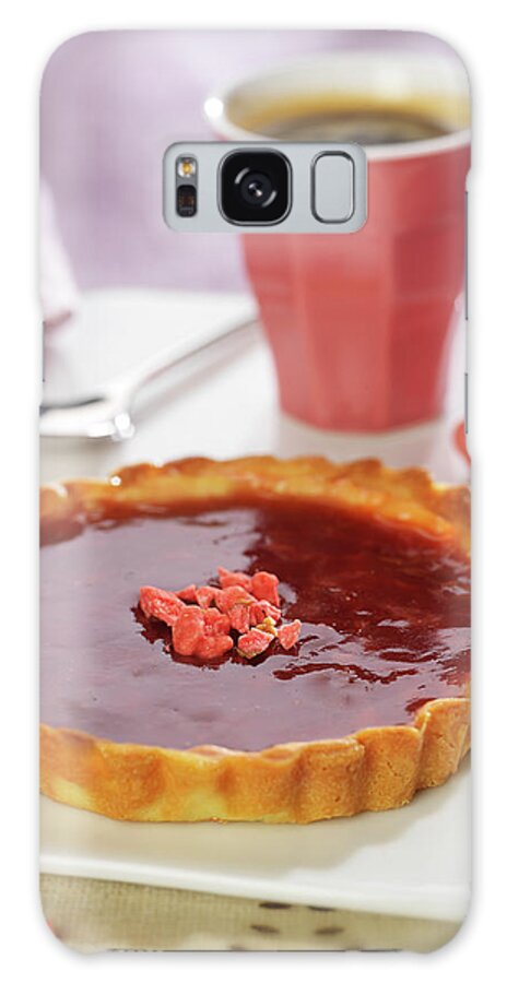 Ip_60358270 Galaxy Case featuring the photograph Strawberry And Pink Praline Tart by Bertram