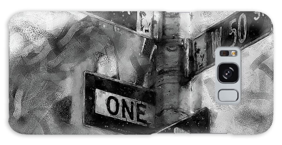 City Galaxy Case featuring the painting Streets of New York - 02 by AM FineArtPrints