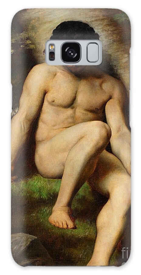 Cabanel Galaxy Case featuring the painting Study of Adam for Paradis perdu by Alexandre Cabanel