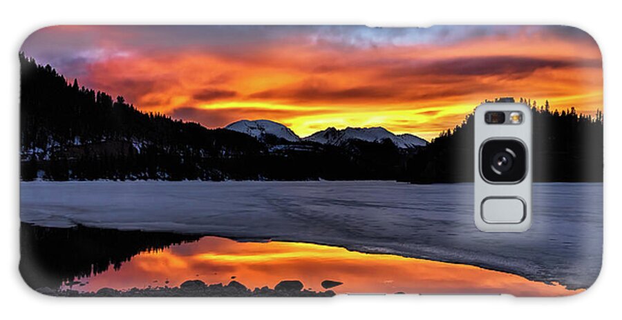 Sunset Galaxy Case featuring the photograph Summit Cove Sunset Reflections by Stephen Johnson