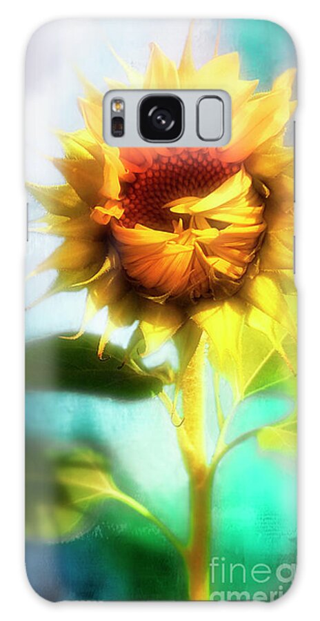 Sunflower Galaxy Case featuring the digital art Sunflower Hugs by Janie Johnson