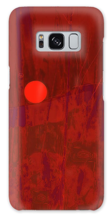 Square Galaxy Case featuring the mixed media Sunset The Siler Metaphorm by Zsanan Studio