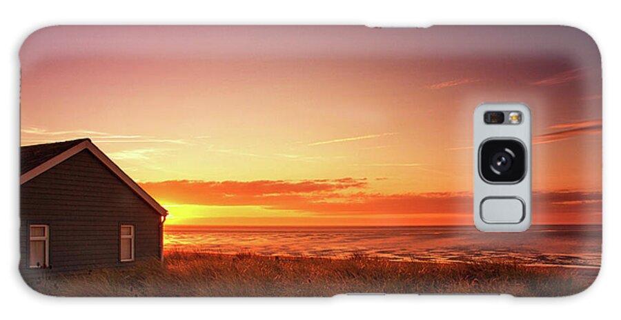 Snettisham Beach Galaxy Case featuring the photograph Sunset at Snettisham Beach, Norfolk by John Edwards