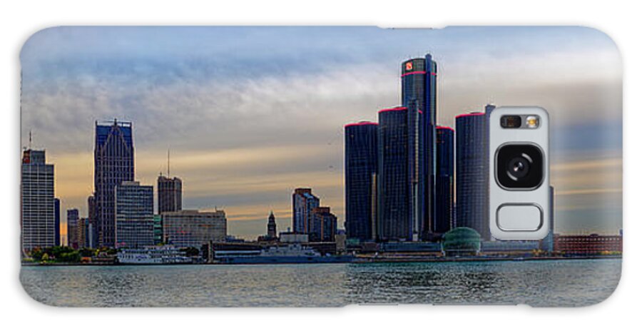 Detroit Galaxy Case featuring the photograph Sunset Detroit Skyline by Jonathan Davison
