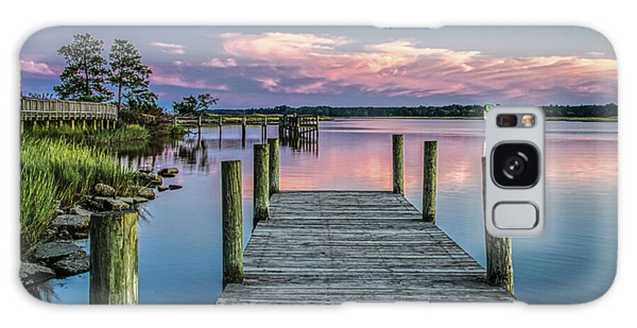 Denbigh Pier Galaxy Case featuring the photograph Sunset in Eastern Sky by Jerry Gammon