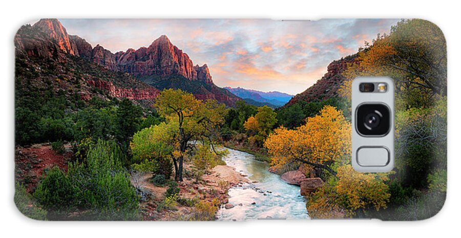 Sunset Galaxy Case featuring the photograph Sunset in Zion by Michael Ash