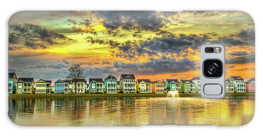 Market Commons South Carolina Galaxy Case featuring the photograph Sunset over Market Commons by Joe Granita