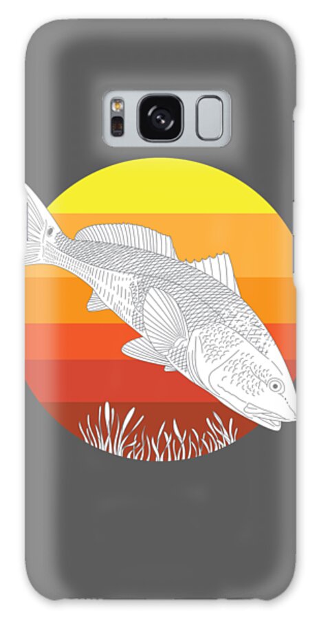 Redfish Galaxy Case featuring the digital art Sunset Redfish by Kevin Putman