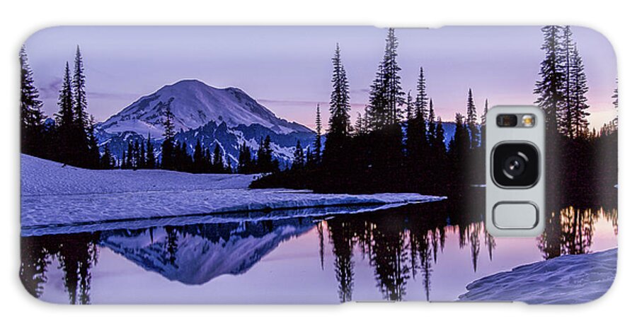 Mount Rainier National Park Galaxy Case featuring the photograph Mount Rainier Sunset Reflections by Emerita Wheeling