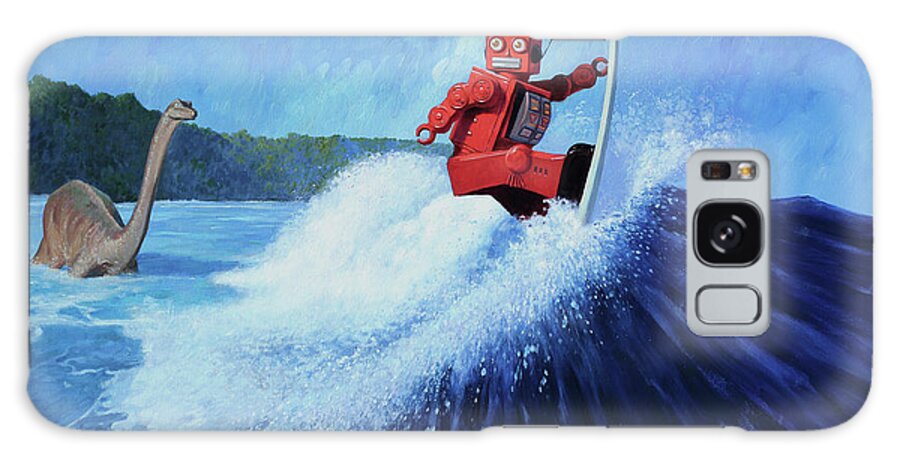 Robot Galaxy Case featuring the painting Surfer Joe by Eric Joyner