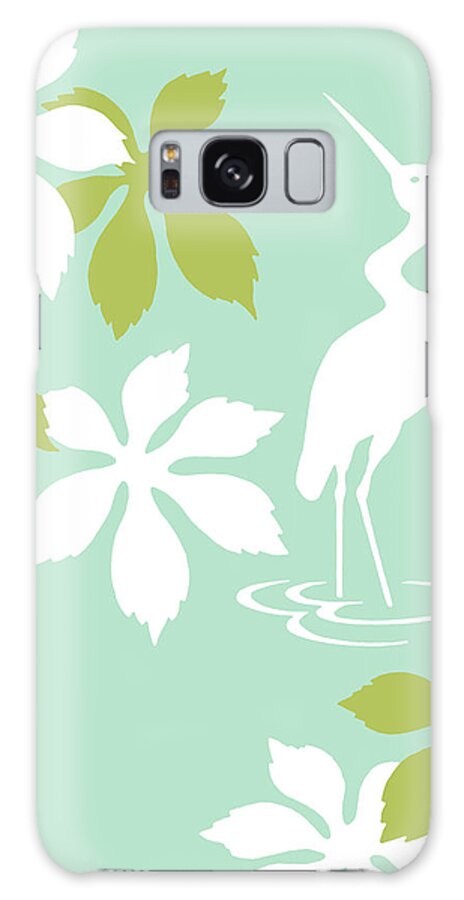 Animal Galaxy Case featuring the drawing Swan in Water with Flowers by CSA Images