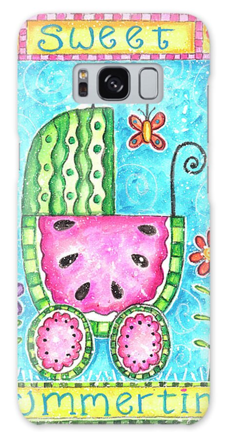 Seasonal Galaxy Case featuring the painting Sweet Summertime by Shelly Rasche