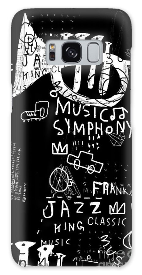 Lettering Galaxy Case featuring the digital art Symbolic Image Of A Musical Instrument by Dmitriip