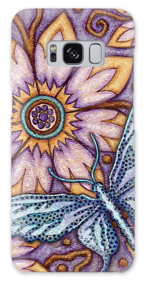 Floral Galaxy S8 Case featuring the painting Tapestry Butterfly by Amy E Fraser