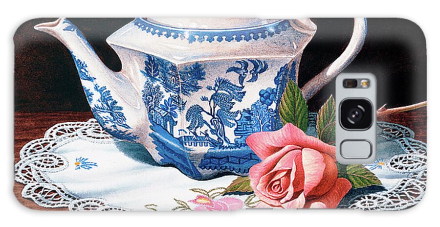 Teapot Galaxy Case featuring the painting Tea Time by Dempsey Essick