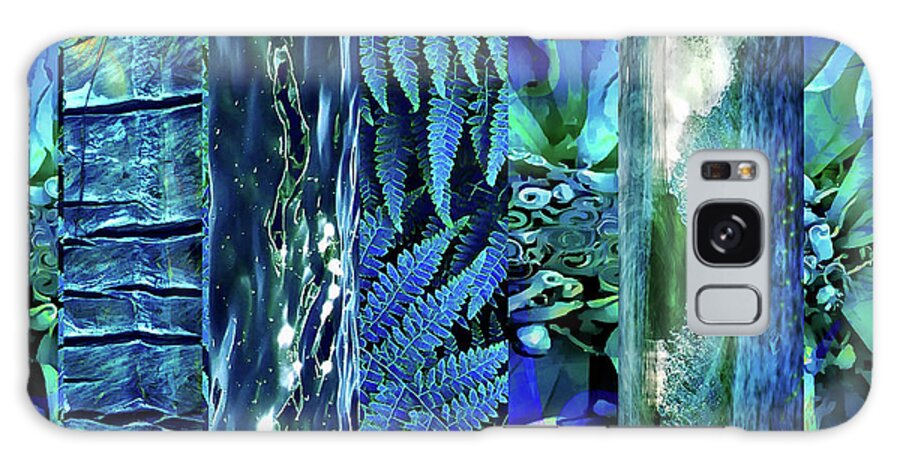 Teal Galaxy Case featuring the digital art Teal Abstract by Cindy Greenstein