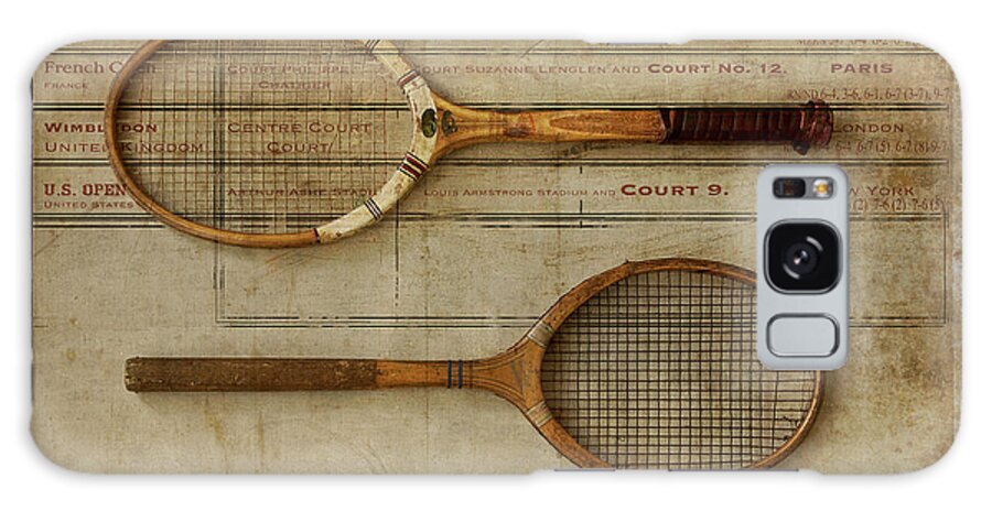 Tennis Galaxy Case featuring the mixed media Tennis by Symposium Design