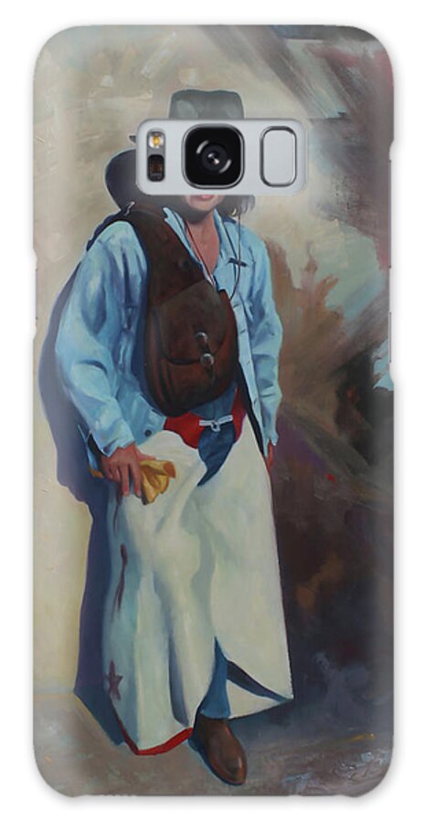 Firurative Art Galaxy Case featuring the painting The Cowgirl by Carolyne Hawley
