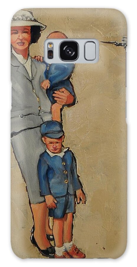 1950's Galaxy Case featuring the painting The Days When Father Knew Best by Jean Cormier