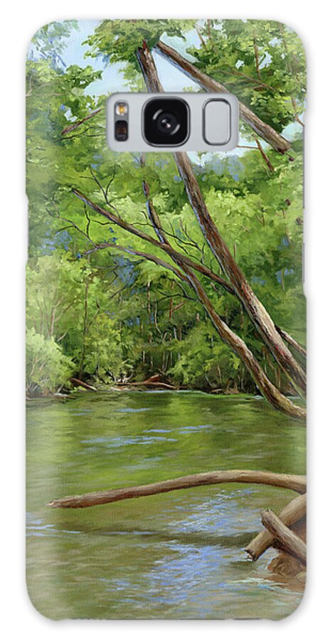 Trees Galaxy Case featuring the painting The Fallen Tree by Donna Tucker