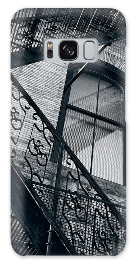 Black And White Galaxy Case featuring the photograph The Fire Escape by Judi Kubes