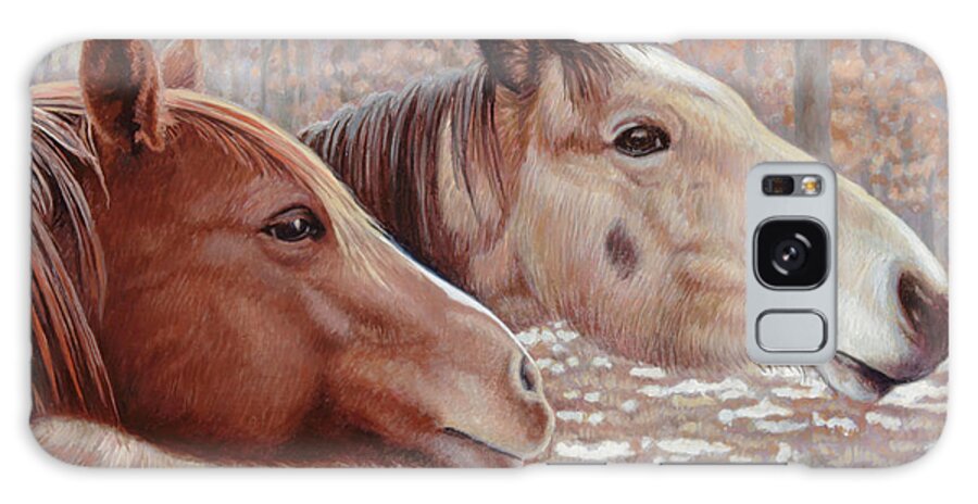 Horses Galaxy Case featuring the painting The Girls by Miguel Tio