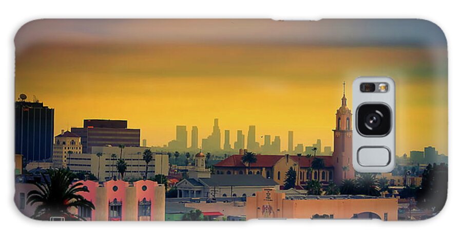 Orange Color Galaxy Case featuring the photograph The Hazy Colors Of La by Albert Valles