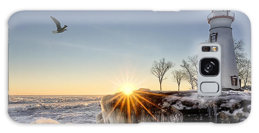 Sunrise Galaxy Case featuring the photograph The Historic Marblehead Lighthouse by Michael Shake