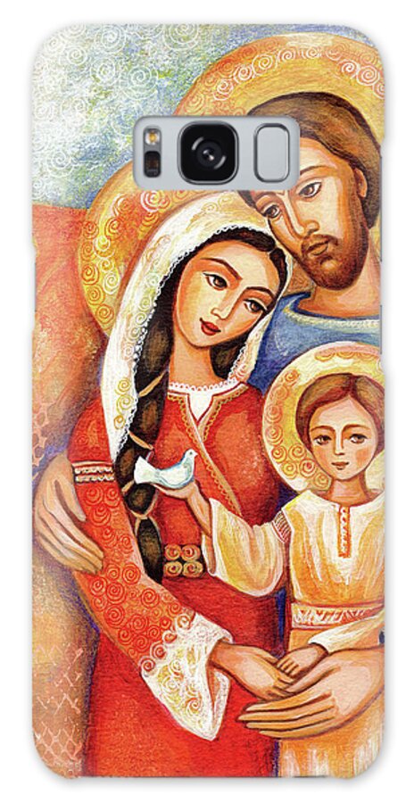 Holy Family Galaxy Case featuring the painting The Holy Family by Eva Campbell