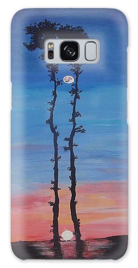 Landscape Galaxy Case featuring the painting The Kissing Trees by Denise Morgan