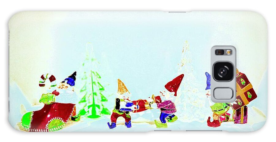 Still Life Galaxy Case featuring the mixed media Santa Is Packing His Sleigh by Alida M Haslett