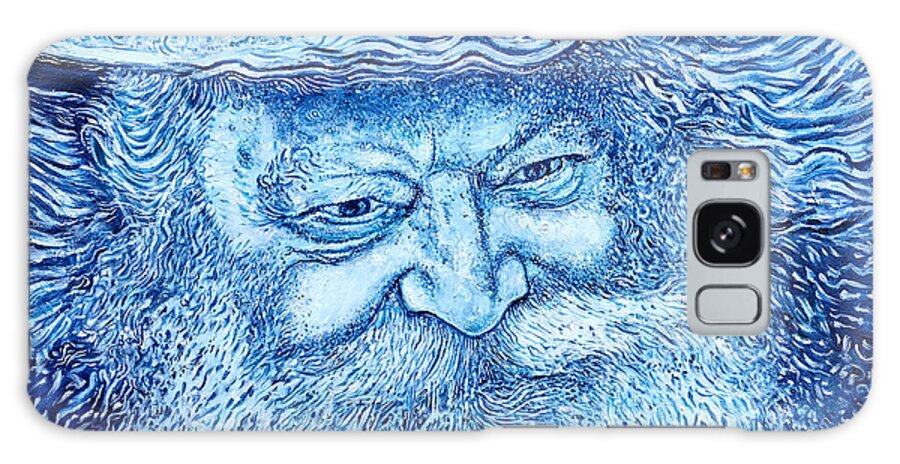 Rabbi Galaxy Case featuring the painting The Lubavitcher Rebbe Blue by Yom Tov Blumenthal