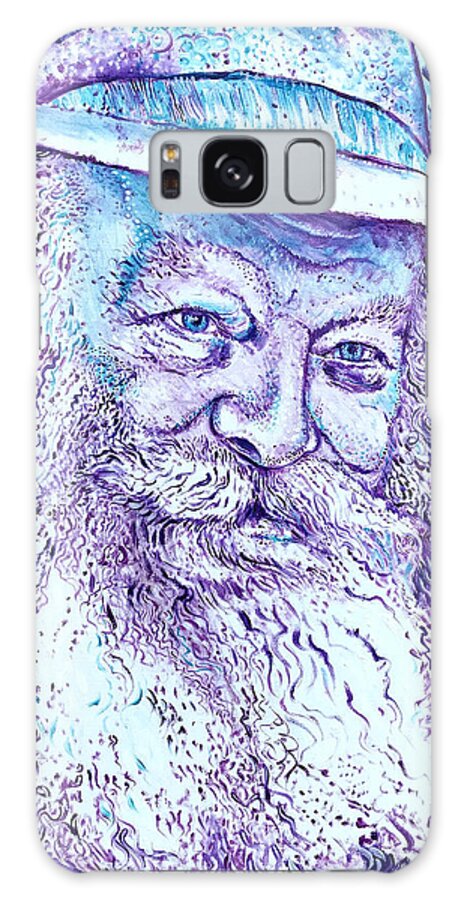 Rabbi Galaxy Case featuring the painting The Lubavitcher Rebbe Purple by Yom Tov Blumenthal