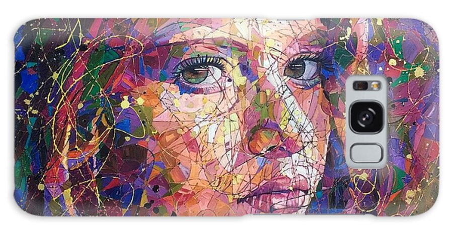 Beautiful Face Galaxy Case featuring the painting The Memory of You by Angie Wright