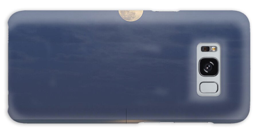 Sailboat Galaxy Case featuring the photograph The Moon Guide Us by Carlos Gotay