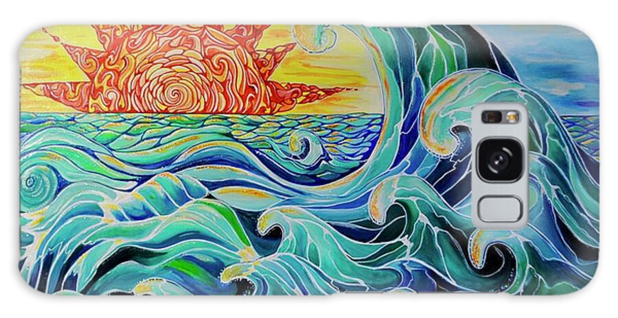 Waves Galaxy Case featuring the painting The Mother Wave by Patricia Arroyo