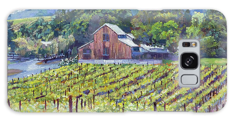Napa Valley Galaxy Case featuring the painting The Napa Winery Barn by David Lloyd Glover