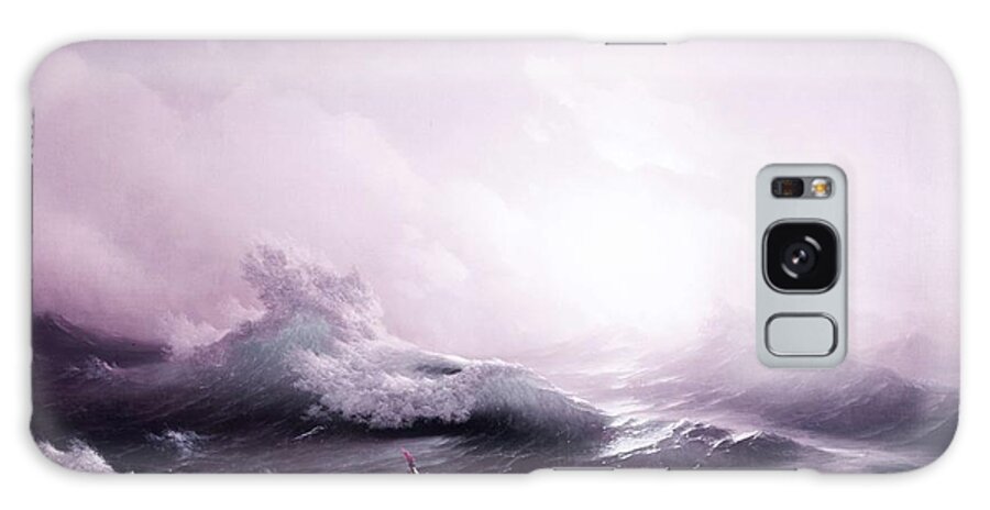 Nature Galaxy Case featuring the painting The Ninth Wave by Ivan Aivazovsky - infrared version by Celestial Images