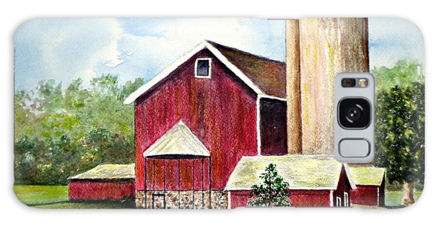 Barns Galaxy S8 Case featuring the painting The Old Homestead by Thomas Kuchenbecker