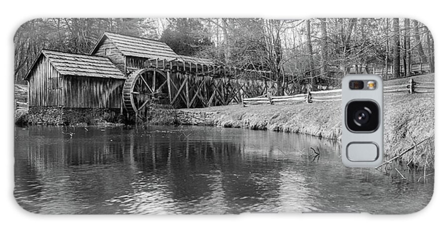 America Galaxy Case featuring the photograph The Old Mabry Mill - Monochrome Rural Virginia Landscape by Gregory Ballos